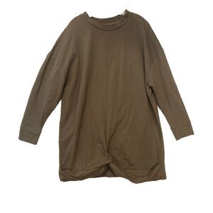 RDI Women's Olive Green  Long Sleeve Pullover Knit Sweater Size XL